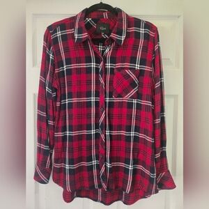 Rails Red & Black Plaid Button-Front Shirt